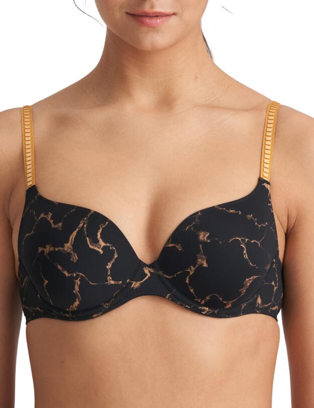 Marie Jo Colin Heart Shaped Padded Bra Marble Black 