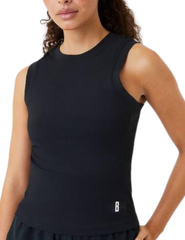  Bjorn Borg Ace Rib Tank Top Black Beauty