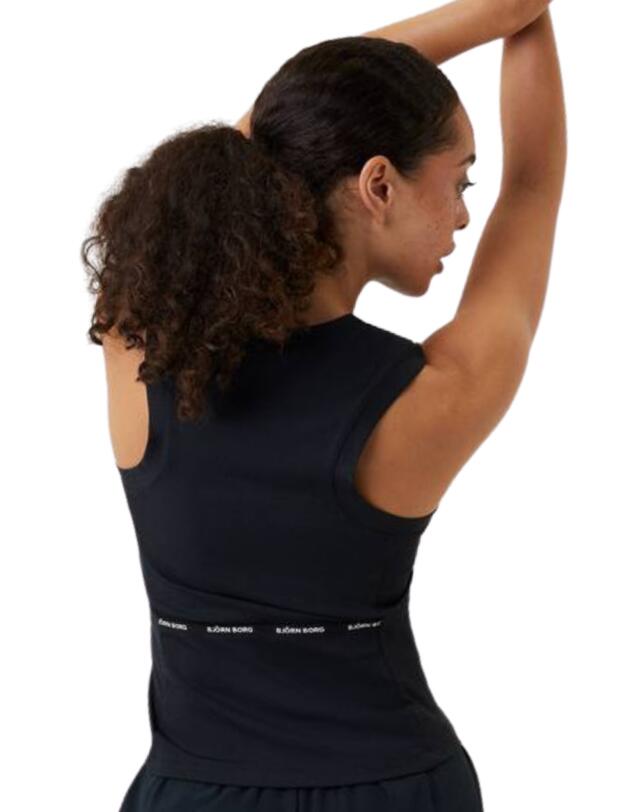  Bjorn Borg Ace Rib Tank Top Black Beauty