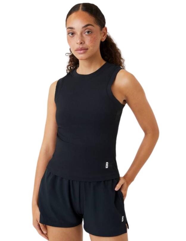  Bjorn Borg Ace Rib Tank Top Black Beauty