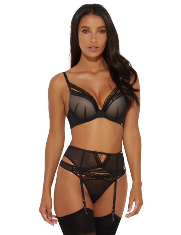 Gossard Sheer Seduction Suspender Belt Black