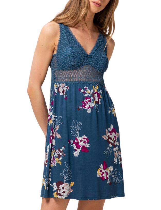Triumph Aura Spotlight Night Dress Blue Combination 