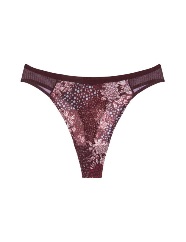 Triumph Lavish Spotlight High Waisted Thong Claret 
