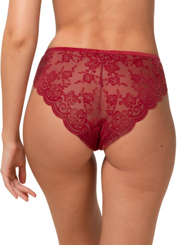 Triumph Amourette 300 Rococo High leg Brazilian Brief Mannish Red 