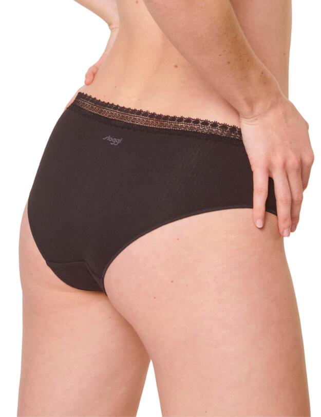 Sloggi Go Ribbed Hipster 2 Pack Black 