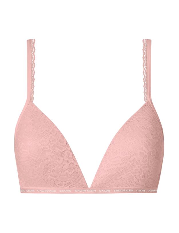 Calvin Klein CK One Lace Triangle Bra Pink Shell
