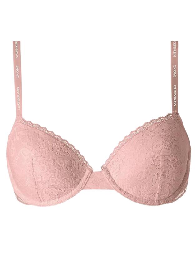 Calvin Klein CK One Lace Balconette Bra Pink Shell