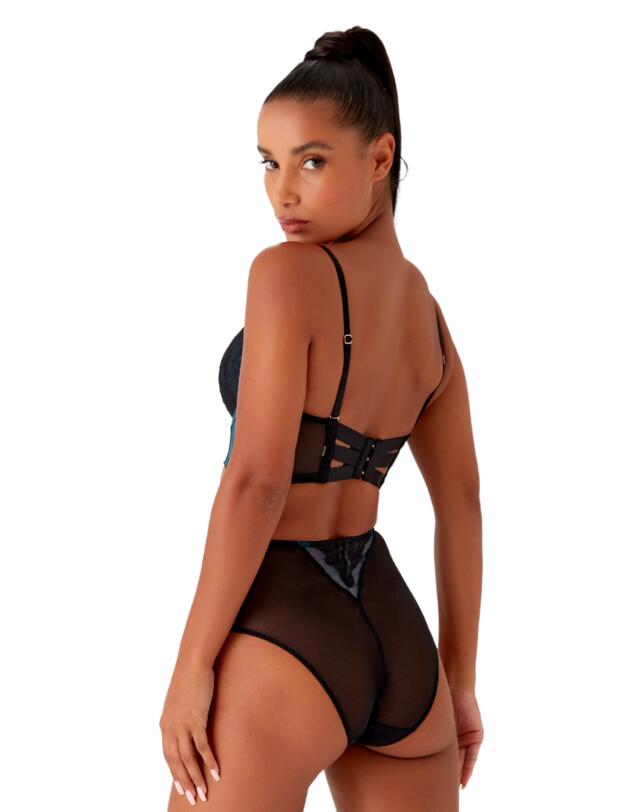  Gossard VIP Confession High-Waist Brazilian Black/Teal