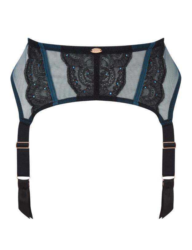 Gossard VIP Confession Suspender Black / Teal