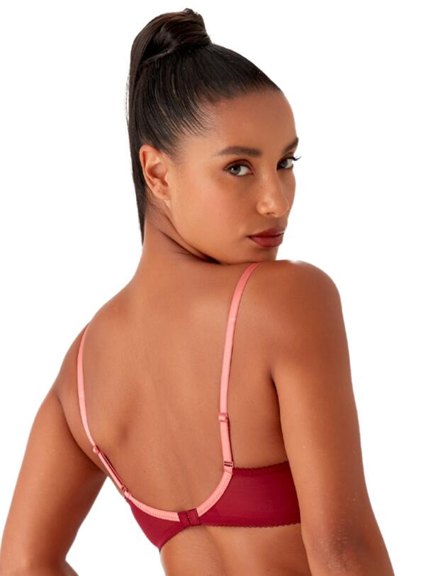 Gossard Superboost Lace Plunge Bra Cranberry/Raspbery Sorbet