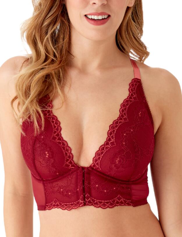  Gossard Superboost Lace Deep V Bralette Cranberry/Raspbery Sorbet