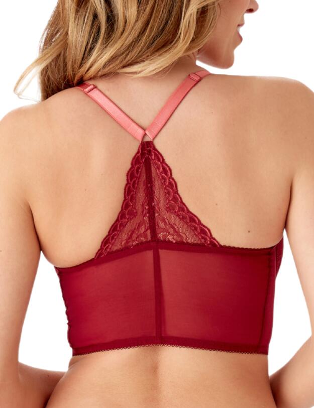  Gossard Superboost Lace Deep V Bralette Cranberry/Raspbery Sorbet