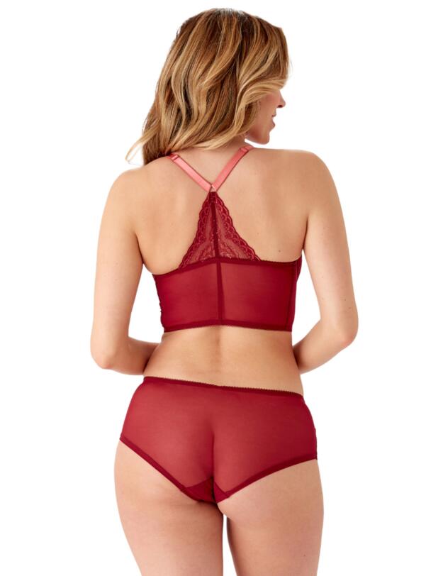  Gossard Superboost Lace Deep V Bralette Cranberry/Raspbery Sorbet