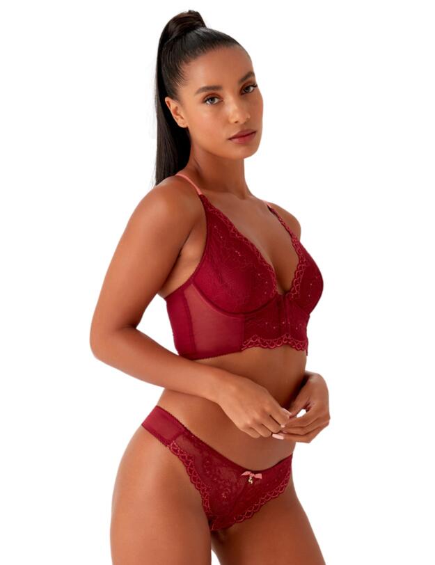 Gossard Superboost Lace Thong Cranberry/Raspbery Sorbet