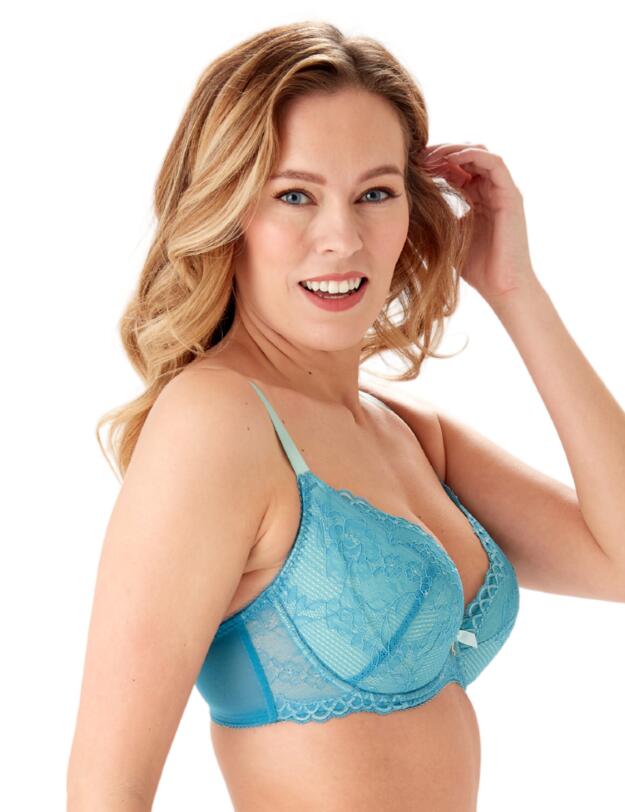 Gossard Superboost Lace Padded Plunge Bra  Ocean Blue