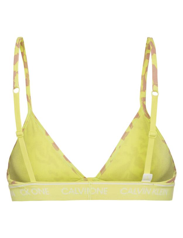 Calvin Klein CK One Cotton Unlined Triangle Bra Dart Frog Print/Cyber Green