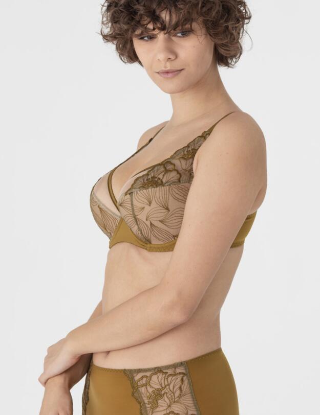 Maison Lejaby Flora Balconette Bra Gypse 