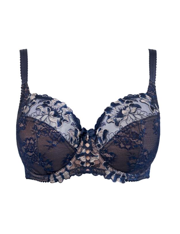  Pour Moi Sofia Side Support Bra Navy/Blush