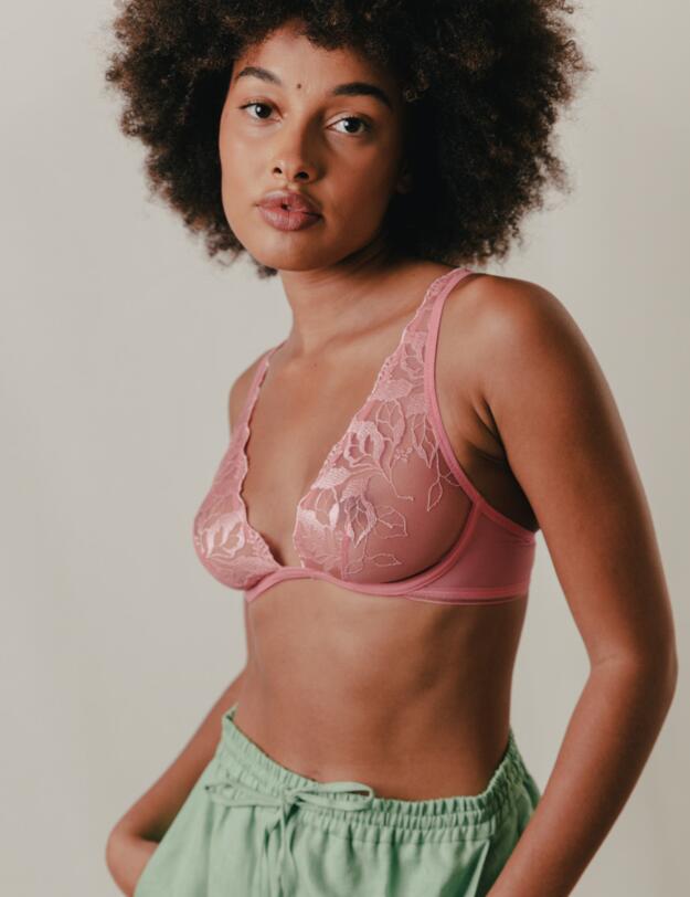 Maison Lejaby Sin Triangle Bra Pink Lemonade