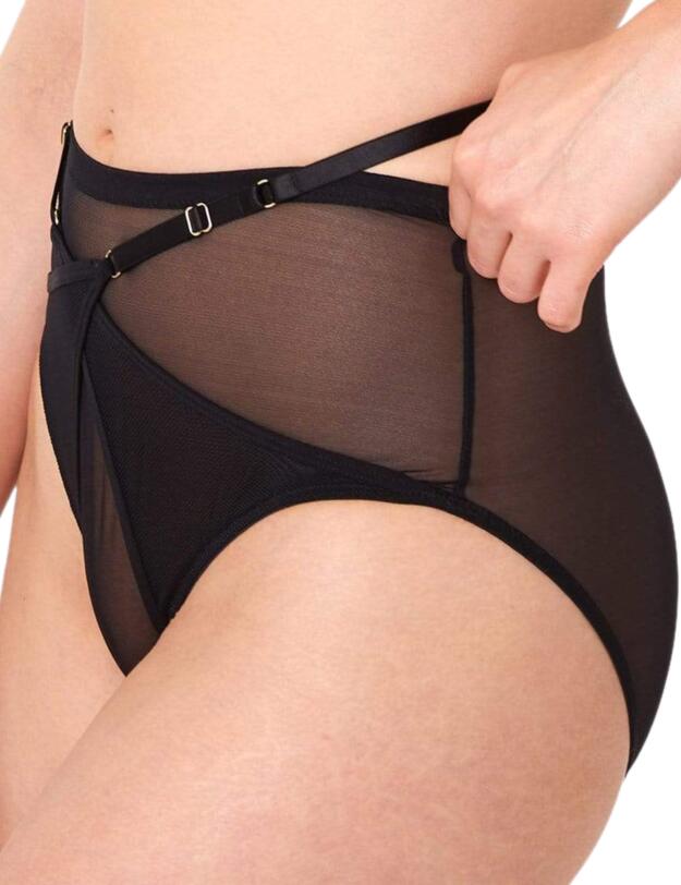 Playful Promises Eddie High Waist Knicker Black