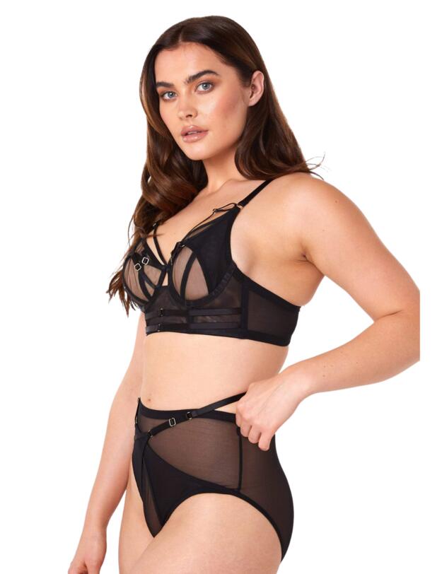 Playful Promises Eddie High Waist Knicker Black