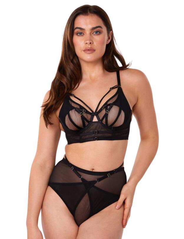 Playful Promises Eddie High Waist Knicker Black