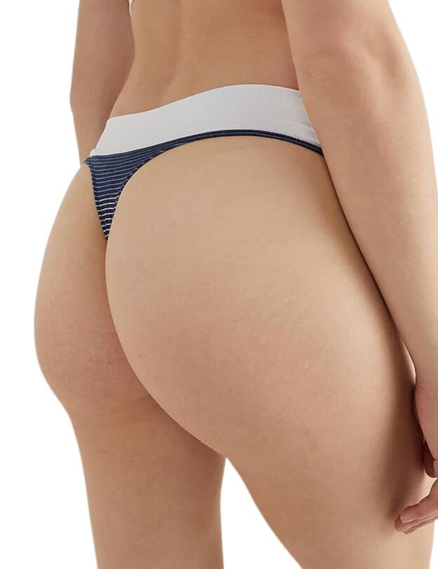 Tommy Hilfiger Seamless Thong Stripe Twilight Indigo 