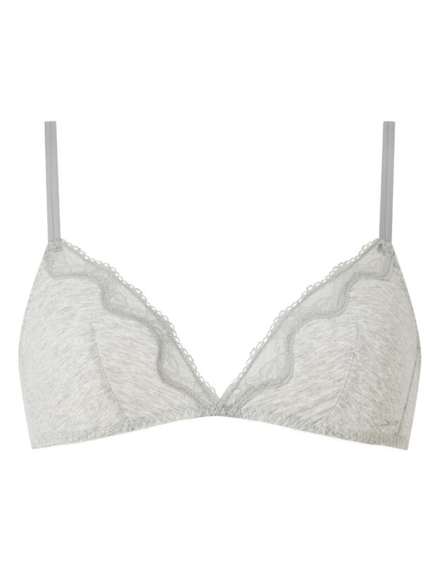 Calvin Klein Sensual Cotton Unlined Triangle Bra Grey Heather 