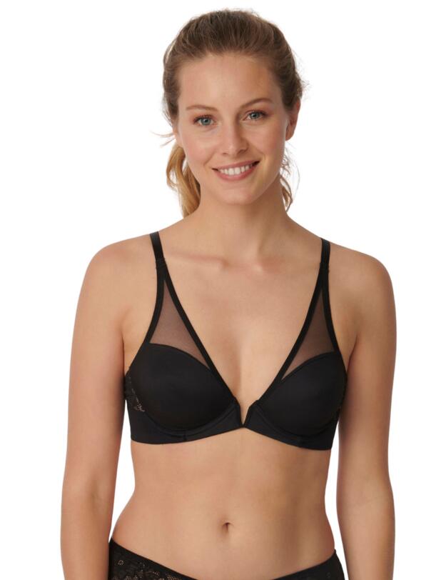 Triumph Vivid Spotlight Underwired Plunge Bra Black