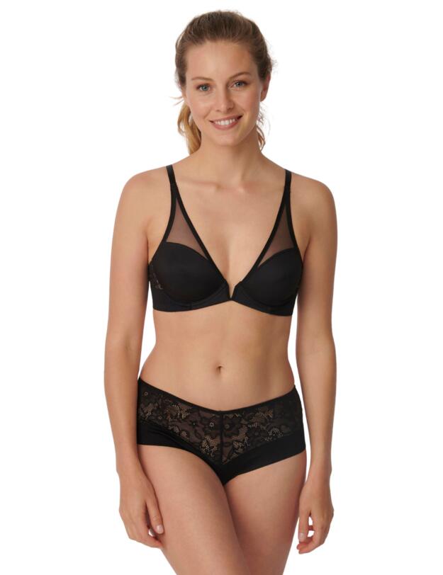 Triumph Vivid Spotlight Underwired Plunge Bra Black