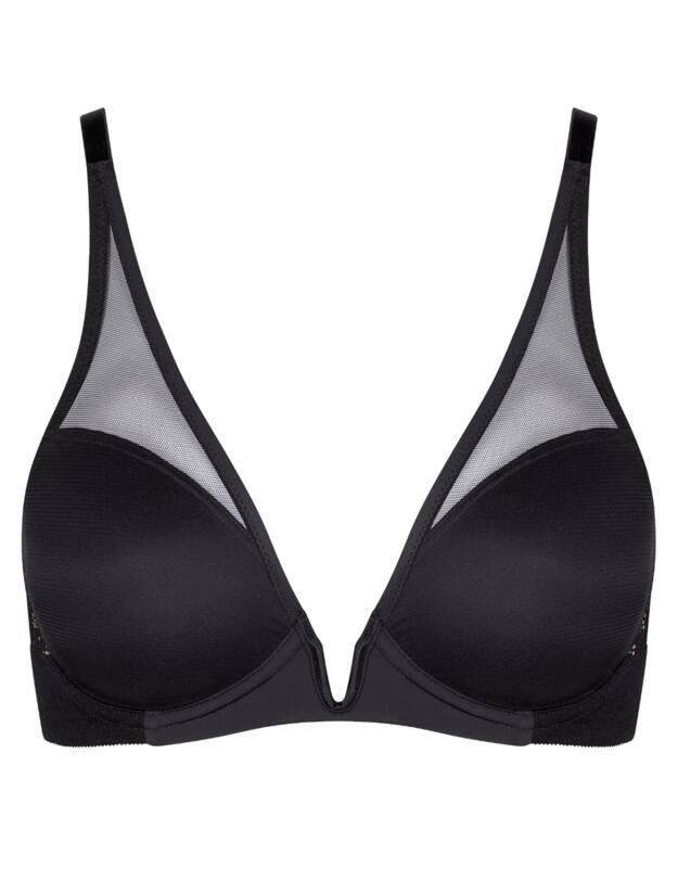 Triumph Vivid Spotlight Underwired Plunge Bra Black