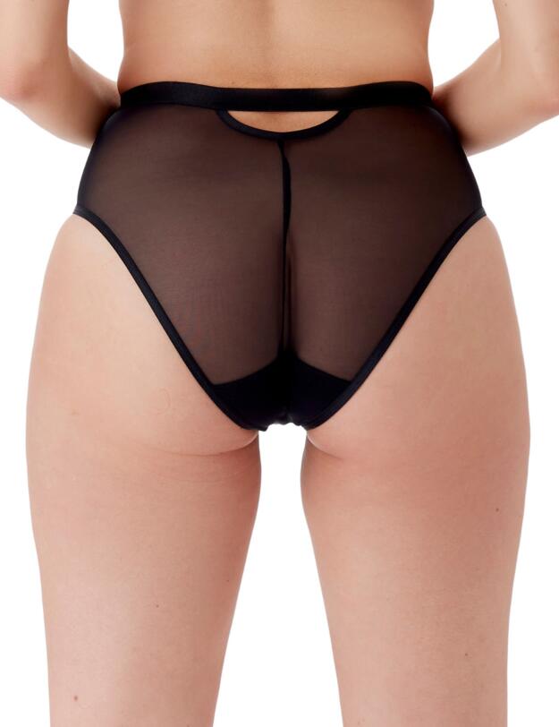 Gossard Pulse Mesh High Leg Brief Black 