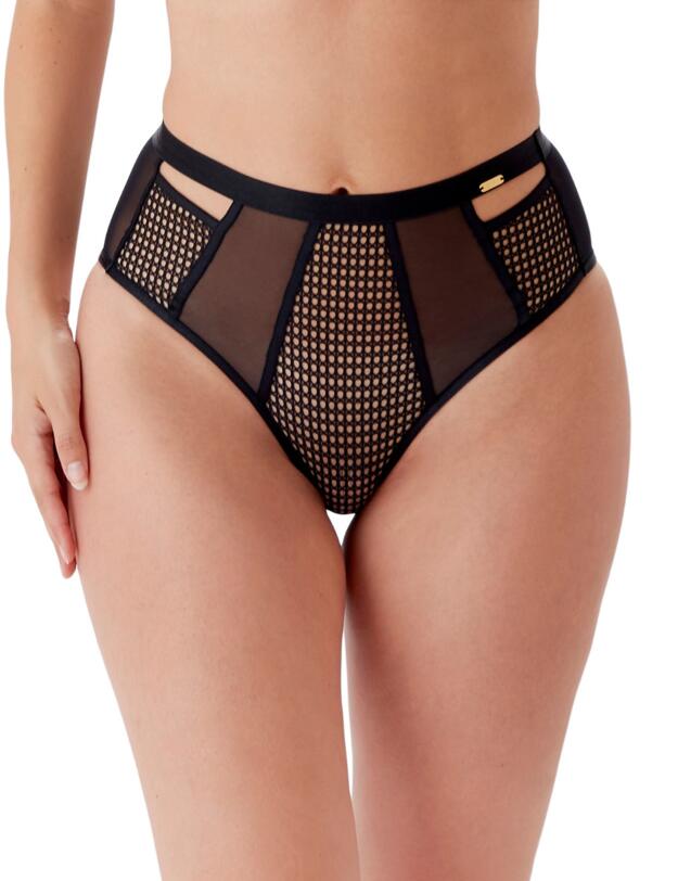 Gossard Pulse Mesh High Leg Brief Black 