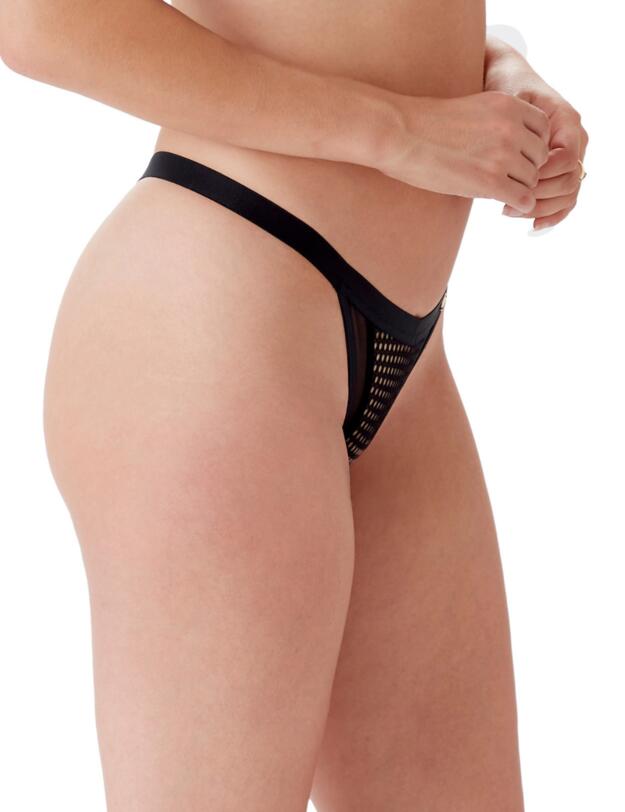 Gossard Pulse Mesh Thong Black 