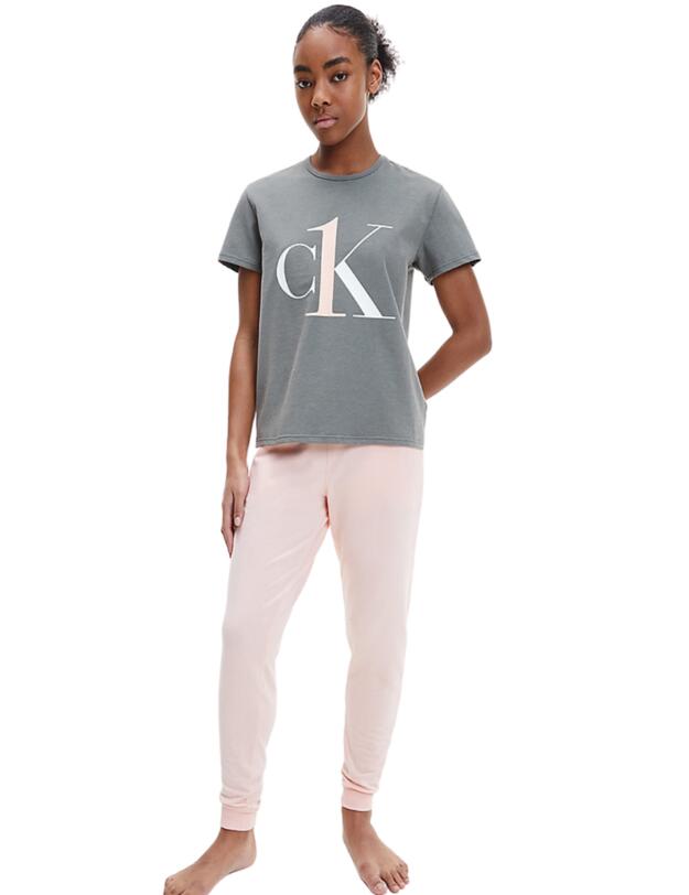 Calvin Klein CK One Pyjama Top New Slate Heather_peach Melba Logo 