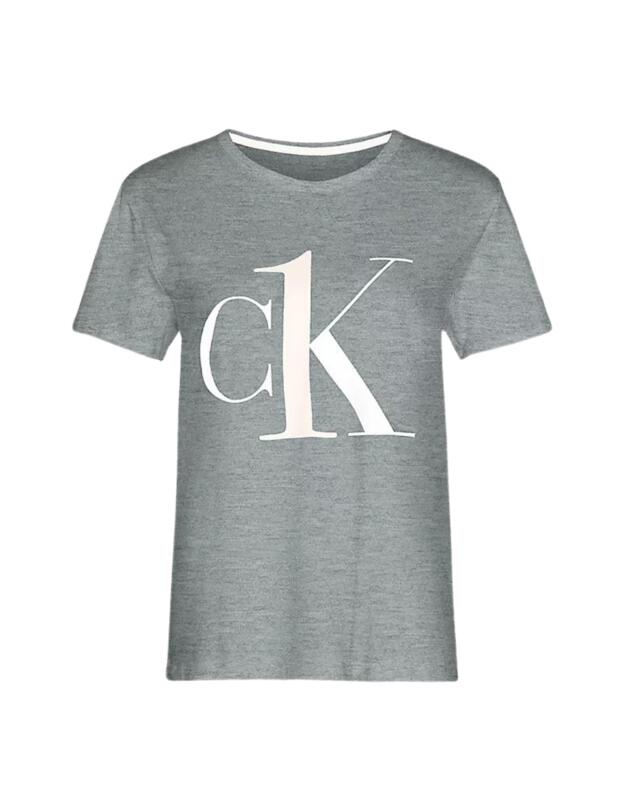 Calvin Klein CK One Pyjama Top New Slate Heather_peach Melba Logo 