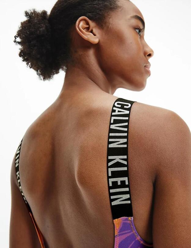 Calvin Klein Intense Power One Piece Swimsuit Tropical Leaf 