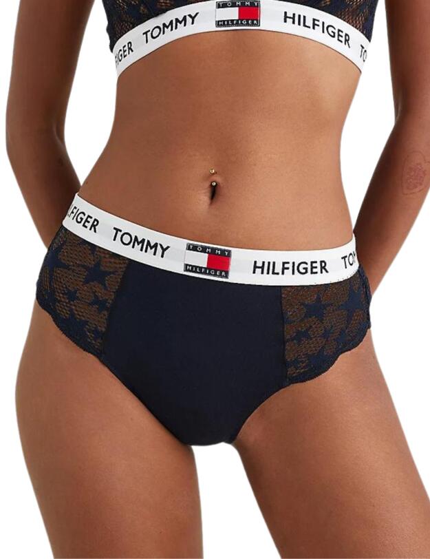 Tommy Hilfiger Star Lace High Waist Bikini Desert Sky 