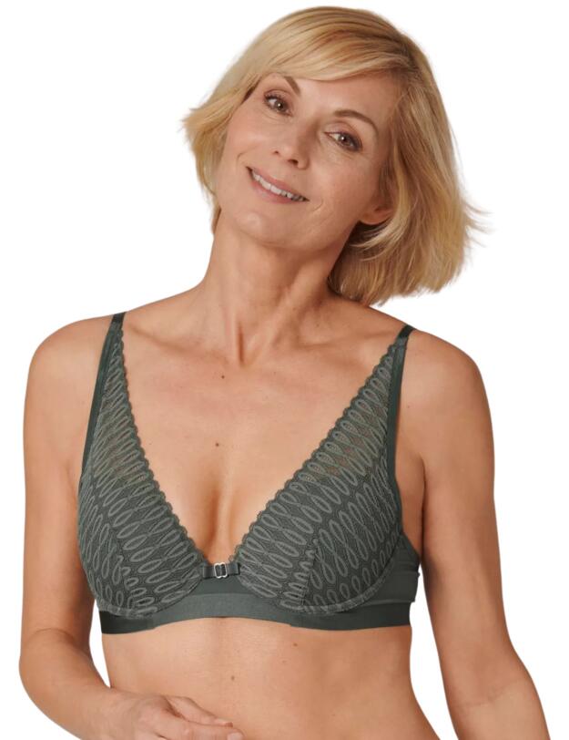 Triumph Aura Spotlight Plunge Bra Smokey Green