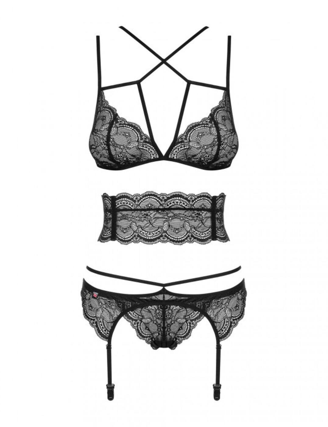 Obsessive Frivolla 4 Piece Lingerie Set - Belle Lingerie | Obsessive ...