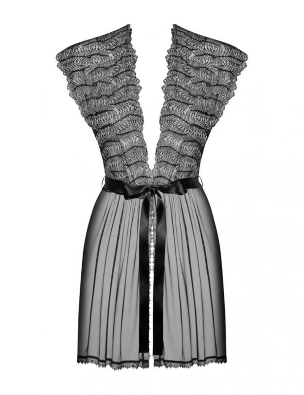 Obsessive Romanesa Peignoir Black 