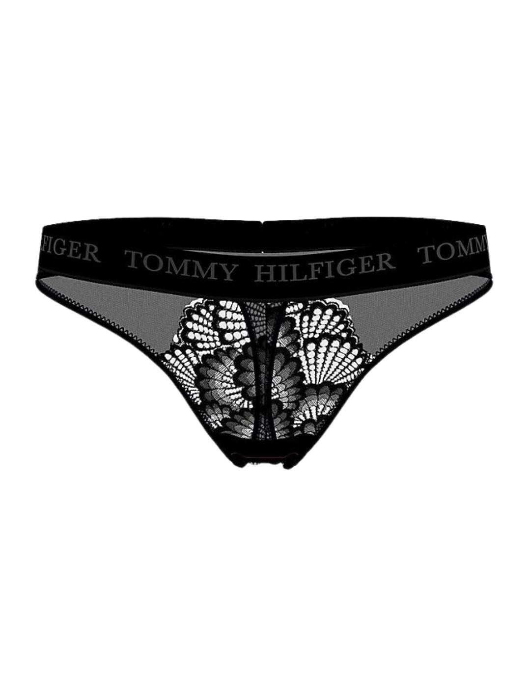 Tommy Hilfiger Shell Lace Thong Black 