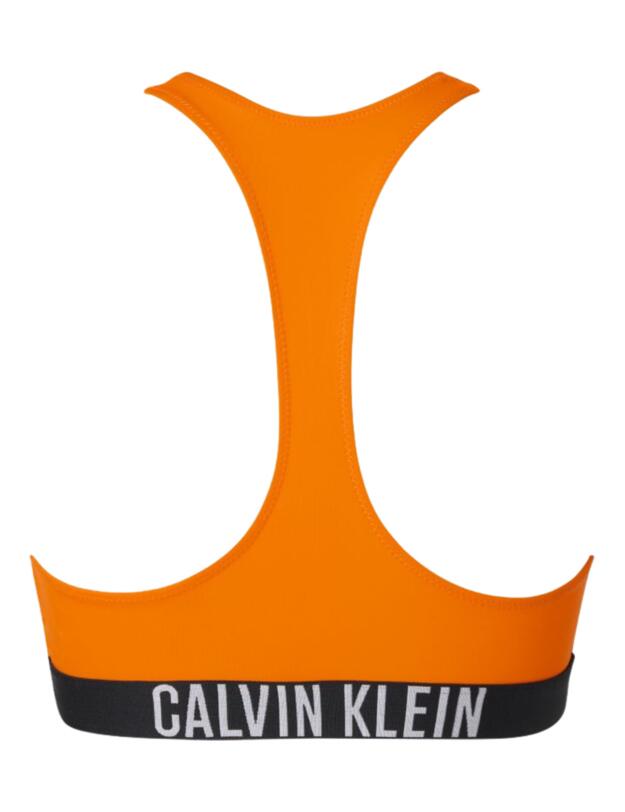 Calvin Klein Intense Power Racerback Bralette Bikini Top Vivid Orange 