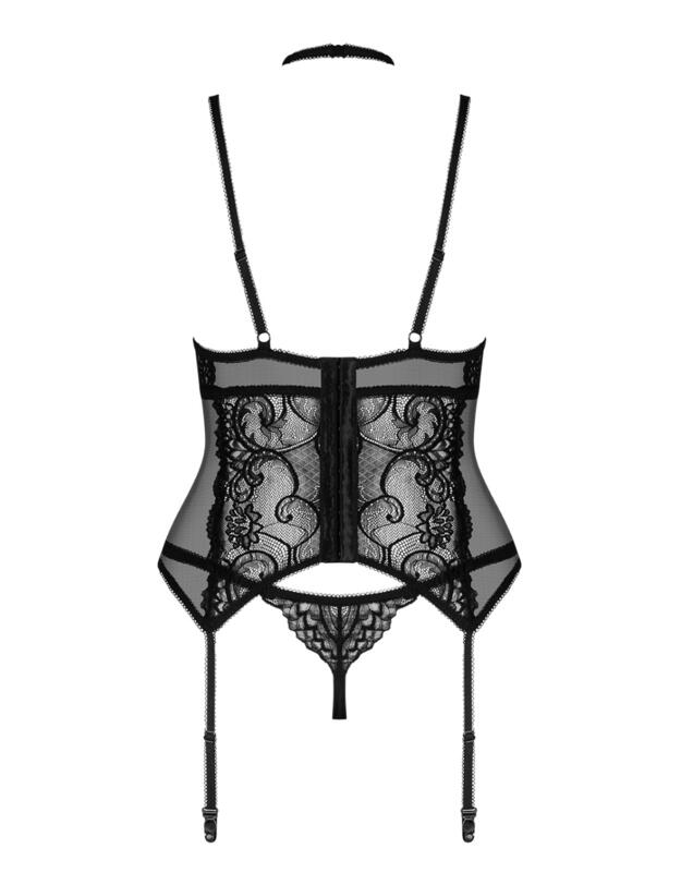 Obsessive Elizenes Corset And Thong Black 