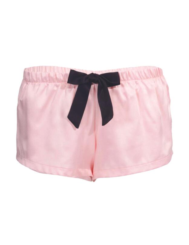 Bluebella Abigail Shirt and Short Set Pale Pink/Black 
