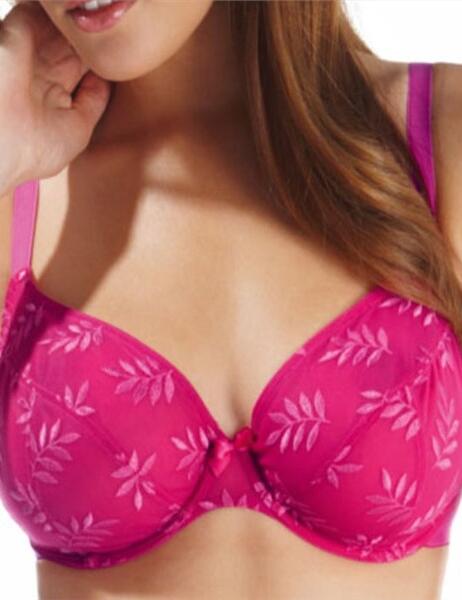 3256 Panache Tango II Plunge Bra Fuchsia - 3256 Fuchsia Pink
