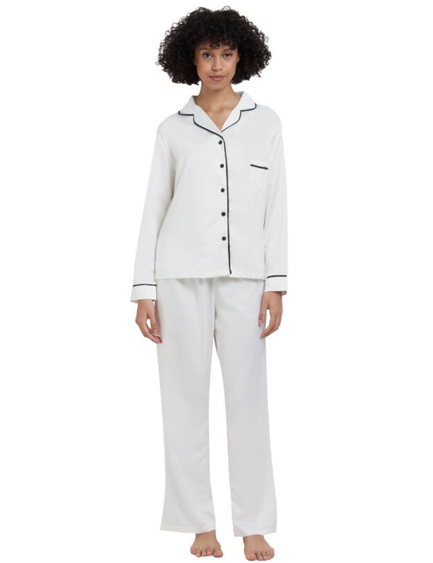 Bluebella Claudia Shirt and Trouser Set Cream/Black 