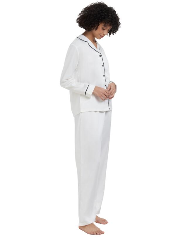 Bluebella Claudia Shirt and Trouser Set Cream/Black 