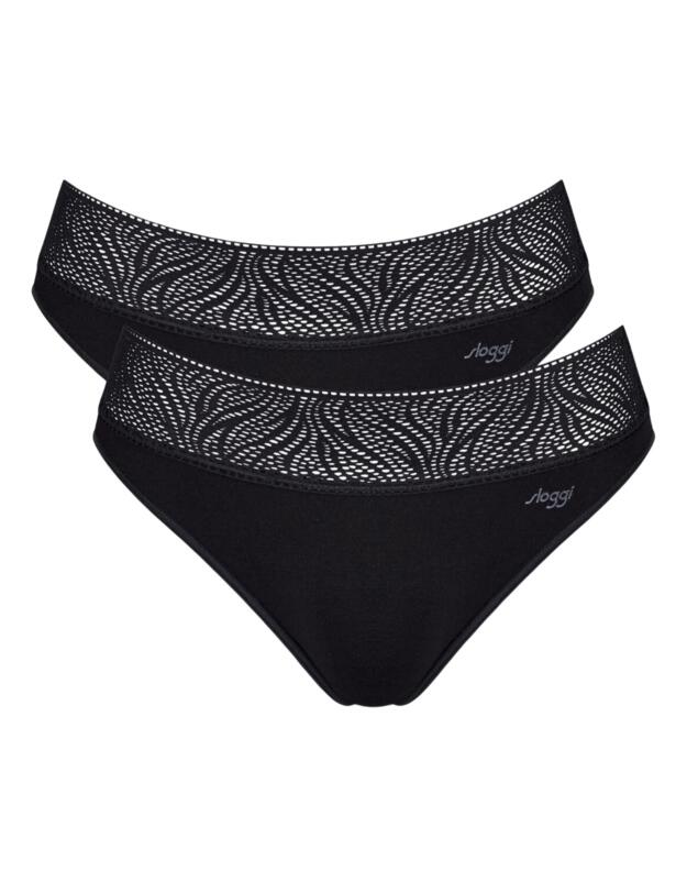 Sloggi Period Pants 2 Pack Medium Flow Tai Brief Black 