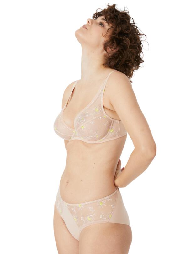 Maison Lejaby Sunflowers Underwired Triangle Bra Rose Fume